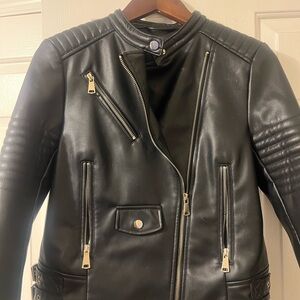 Black Leather Biker Jacket